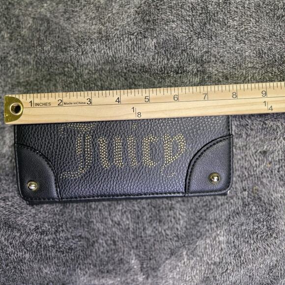 Juicy Couture Black Wallet With Gold Lettering Spellout - Picture 6 of 6